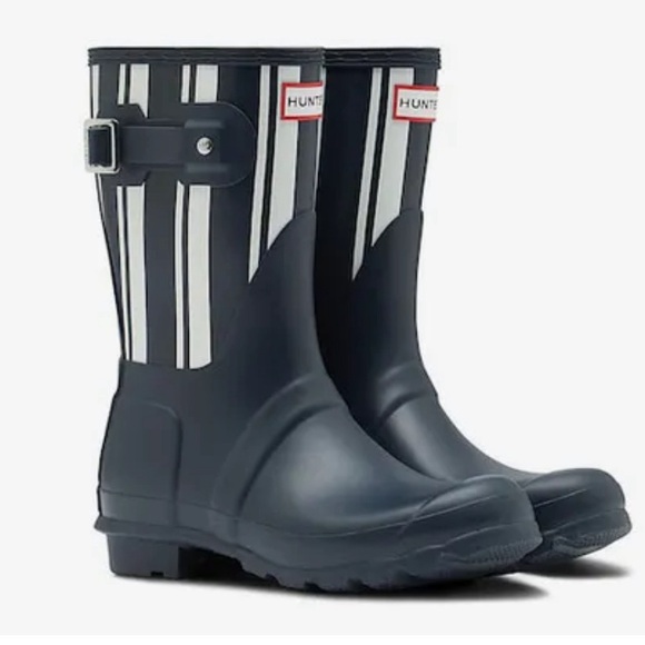 Hunter navy boots size 10/ 42 - Picture 1 of 9